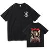 Berserk T-shirt Guts Funny T-shirt Men Cool Manga Japanese Anime Women Cotton Harajuku Manga Hip-hop Oversized T-shirt Tops