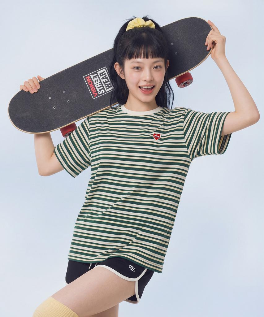 Maseumaluljeueopaeleol Cool Airy Stripe T-Shirt_Green