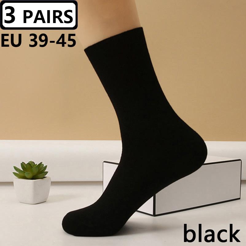 3 Pairs/lot Men's Large Socks Plus Big Size EU48,49,50 All-match Casual Business Anti-Odor Men Socks Sox Meias Calcetines Hombre