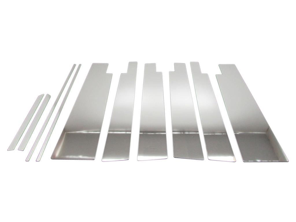 BRIGHTZ Stepwagon Spada RK5 RK6 Super Mirror Stainless Steel Plated Pillar Panels No Standard Visor Required 10PC RK5 RK6 K5 K6 5 6 Stepwagon Spada