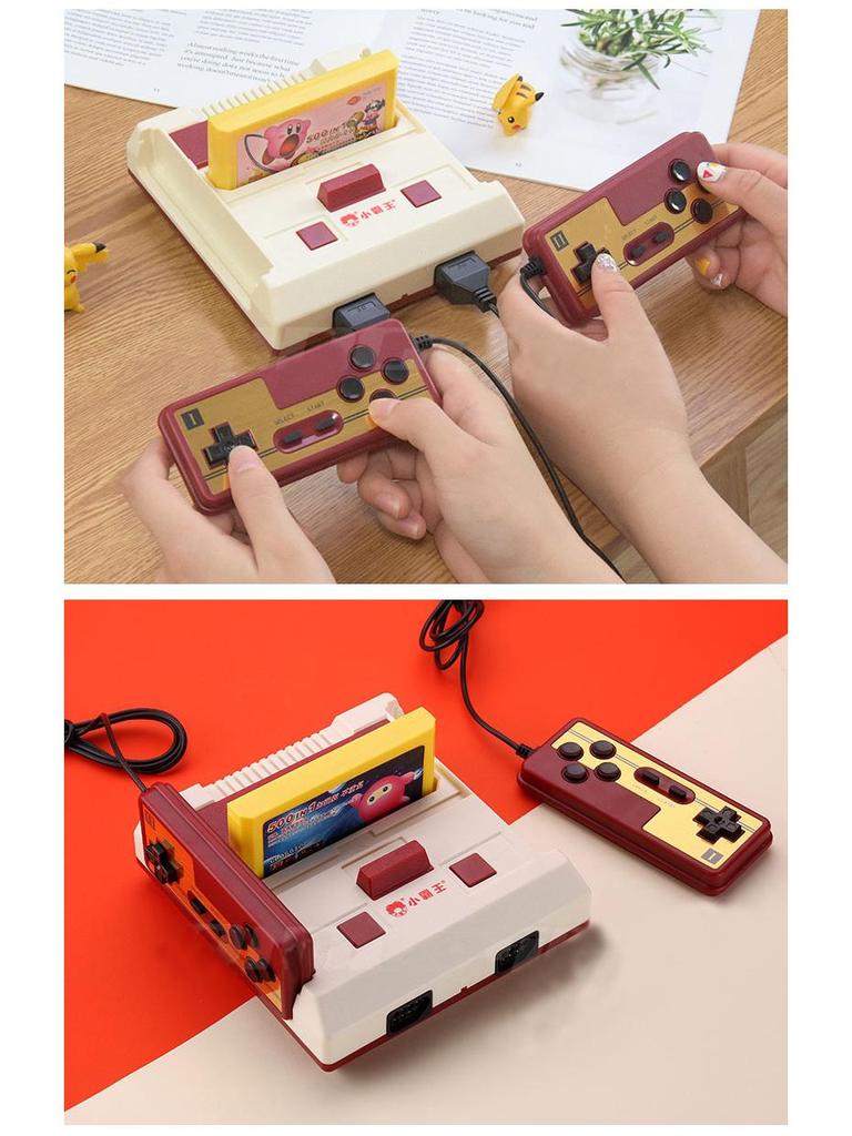 D99 Little Tyrant Red and White Nostalgic Dual Handle FC TV Game Console