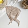 Triangle Scarf Scarf Women's New Floral Headscarf Summer Women's Pastoral Leisure Curved Tooth Edge Silk Scarf Scarf Small Fresh Hair Accessories