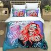 Black and white dream chasing bedding duvet cover set luxurious soft and comfortable bedroom and room decoration