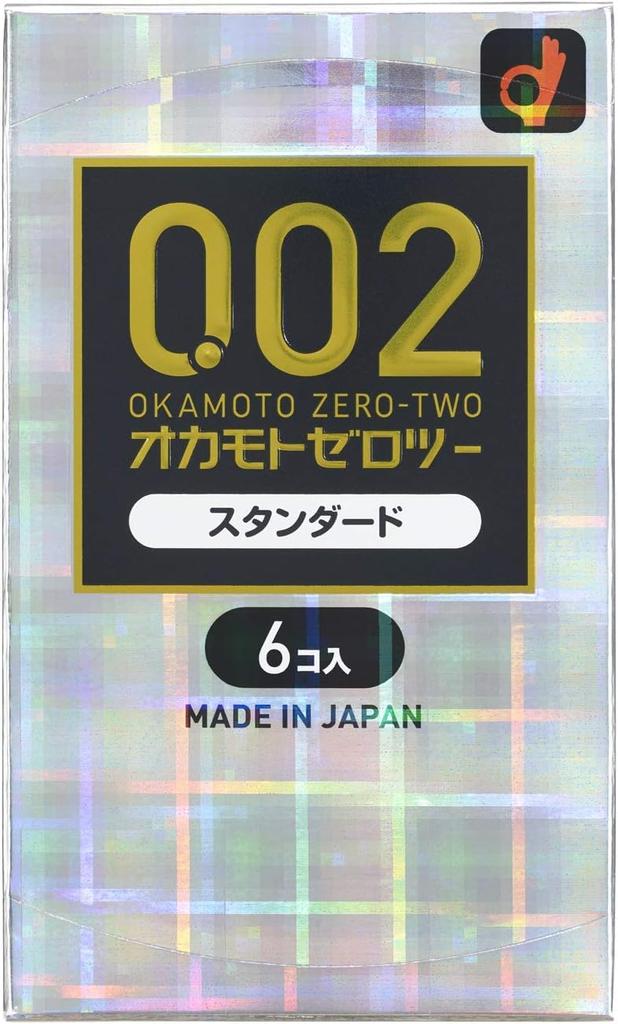 Okamoto Condoms Okamoto Condoms Zero Zero Two EX Standard 6 pieces with stick lotion 0.02 (2 boxes)