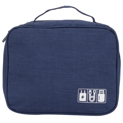 Multifunction Storage Bag Electronic Accessories Cable Cord USB Drive Organizer Storage HolderNavy