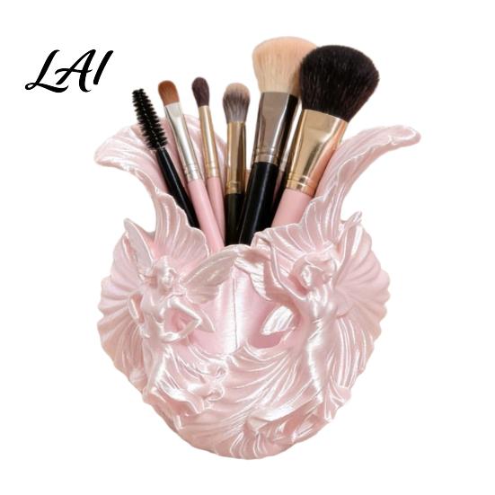 Stationery Organizer for Desk Makeup Brush Holder with Thickened Stable Base Fairies Decor Silk Holder Texture Storage Box Dressing Table Pens And