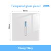 White LED Indicator Light Switch Panel Glass Piano Key Self-reset Wall Switch socket,UK FR EU Universal USB Electrical Outlet