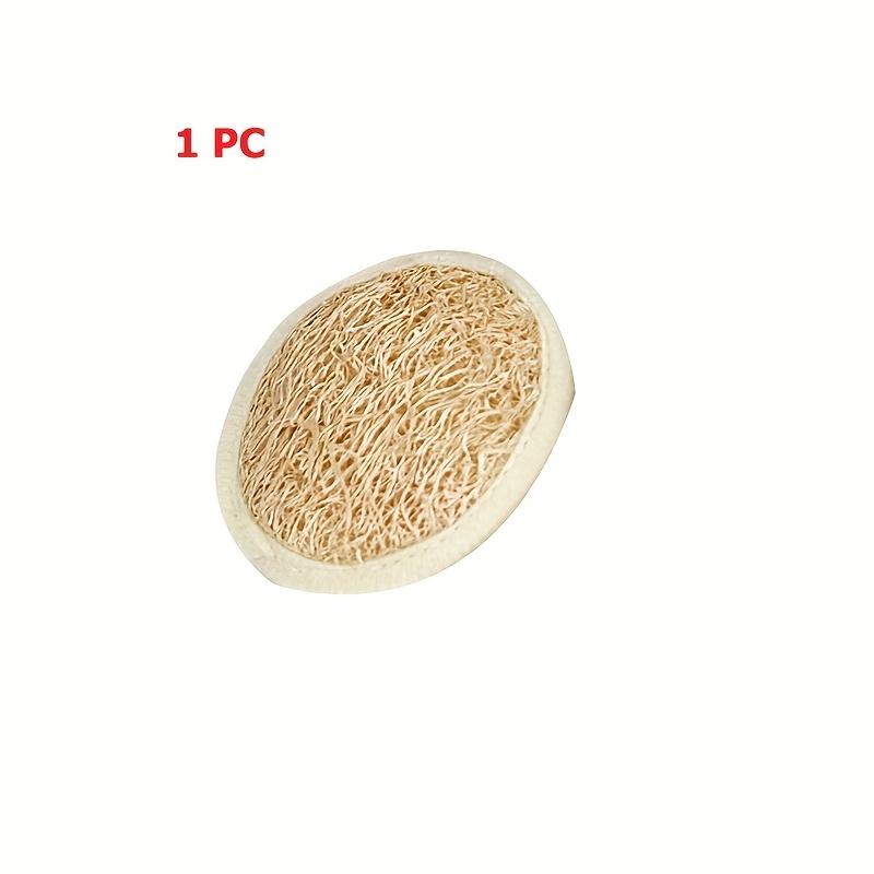 Natural Loofah Facial Sponge Pad | High-Quality Exfoliating Face Scrubber for & Sensitive Light Beige | Reusable Vegan Skincare Tool