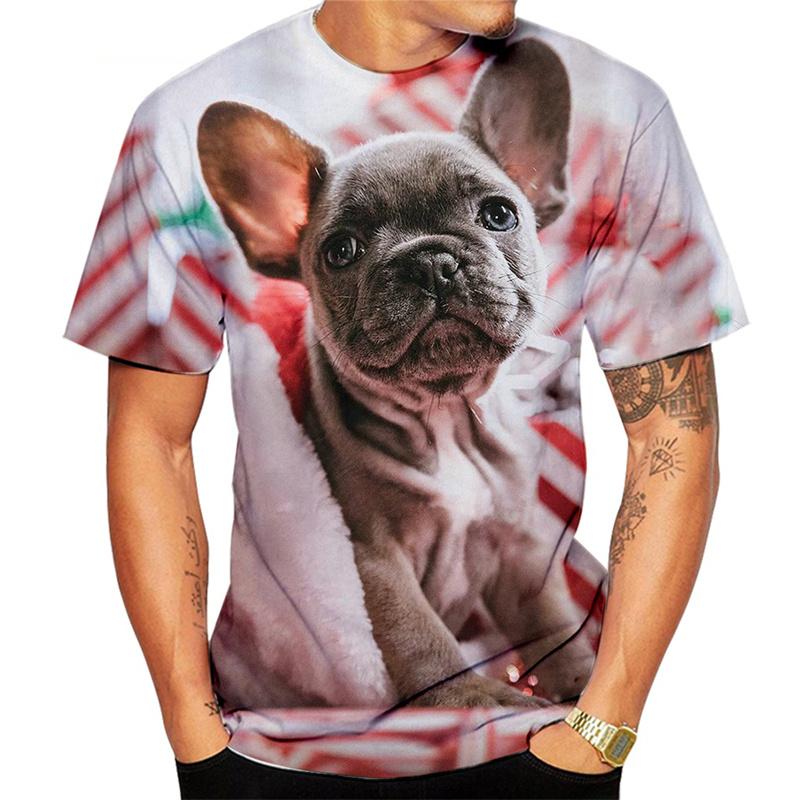 Fashion French Bulldog Graphics T-Shirts Summer Casual  Hip Hop OversizedO Neck Short Sleeve Funny Animal Printed T-shirts