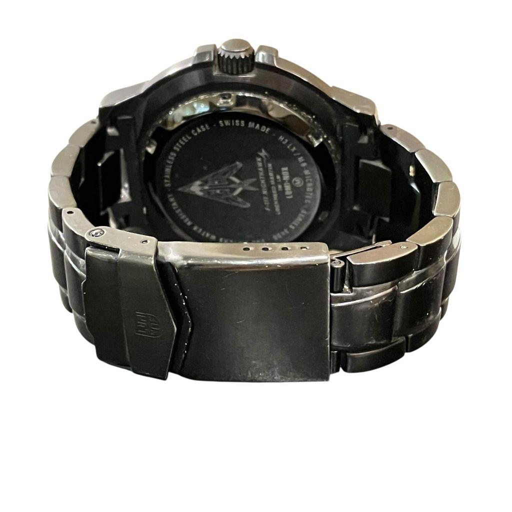 Used Luminox LUMINOX Nighthawk Watch Total Weight Approximately 143.6g SS SS Quartz Black Dial 3400 Men's