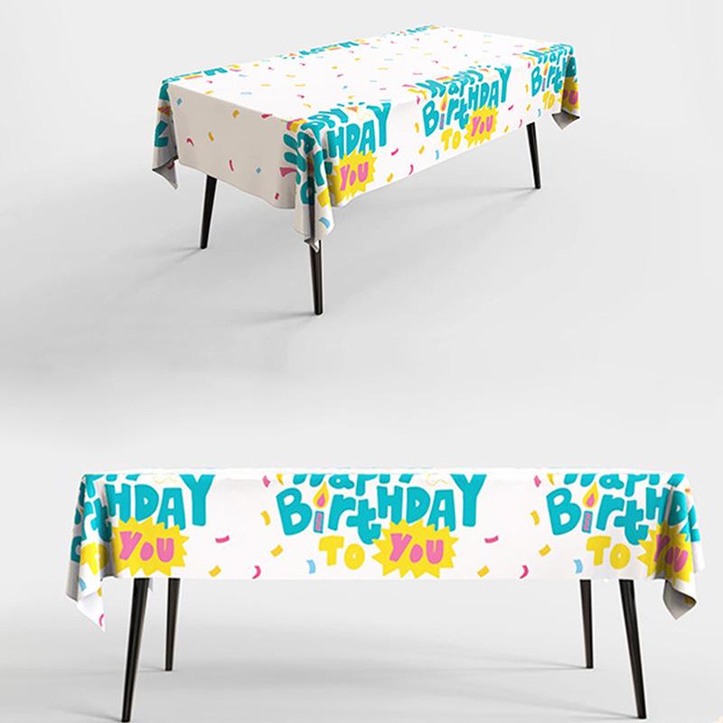 Birthday Party Decor Oil-proof Waterproof Cartoon Disposable Atmosphere Tablecloth Table Cover