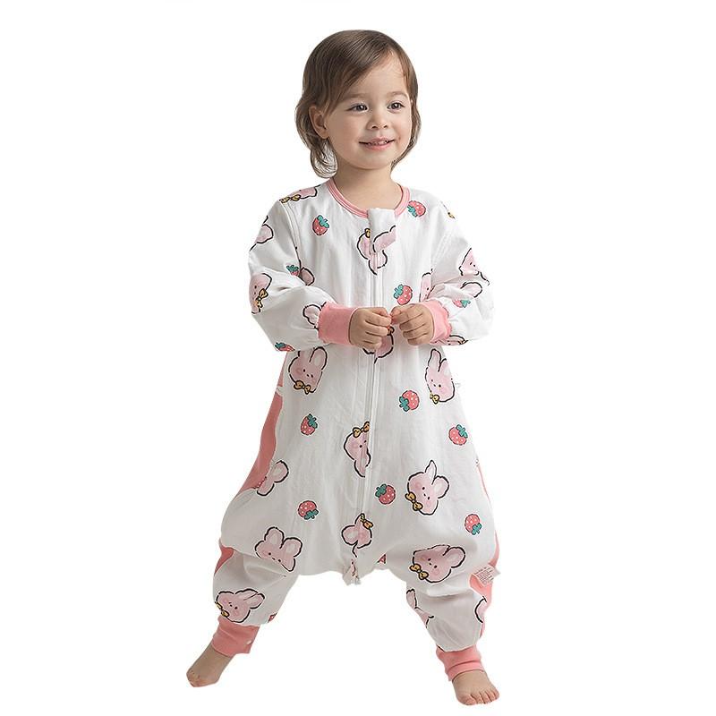 Baby Sleep Sack With Legs Cotton Bamboo Muslin Toddler Sleeping Bag Air Conditioned Room
