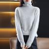 Women's Clothing For Autumn Winter 100% Mink Plush Turtleneck Pullover Sweater Ladies Cashmere Sweater