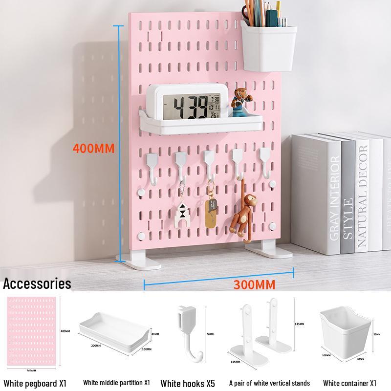 Desktop DIY Pegboard: Large Accessory Holder for Office or Home Desk, Clamp-Standing Storage, Hanging Rack, Countertop Decoration Display.