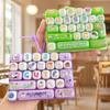 Porte-clés Keycap Cartoon Couleur Bonbon Clavier Décompression 26 Touches Jouet Fidget Keycap Clicker Pendentif Sac