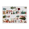 Removable Wall Stickers for Bedroom 2Pcs Christmas Static Window Cling Stickers, PVC Snowman Penguin Reusable Smooth Surfaces Bell Decals Glass,