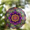 10 Inch Hanging Wind Chime with Mandala Flower Design Rotating Art Perfect for Balcony Garden Decoration Gift for Relatives Friends