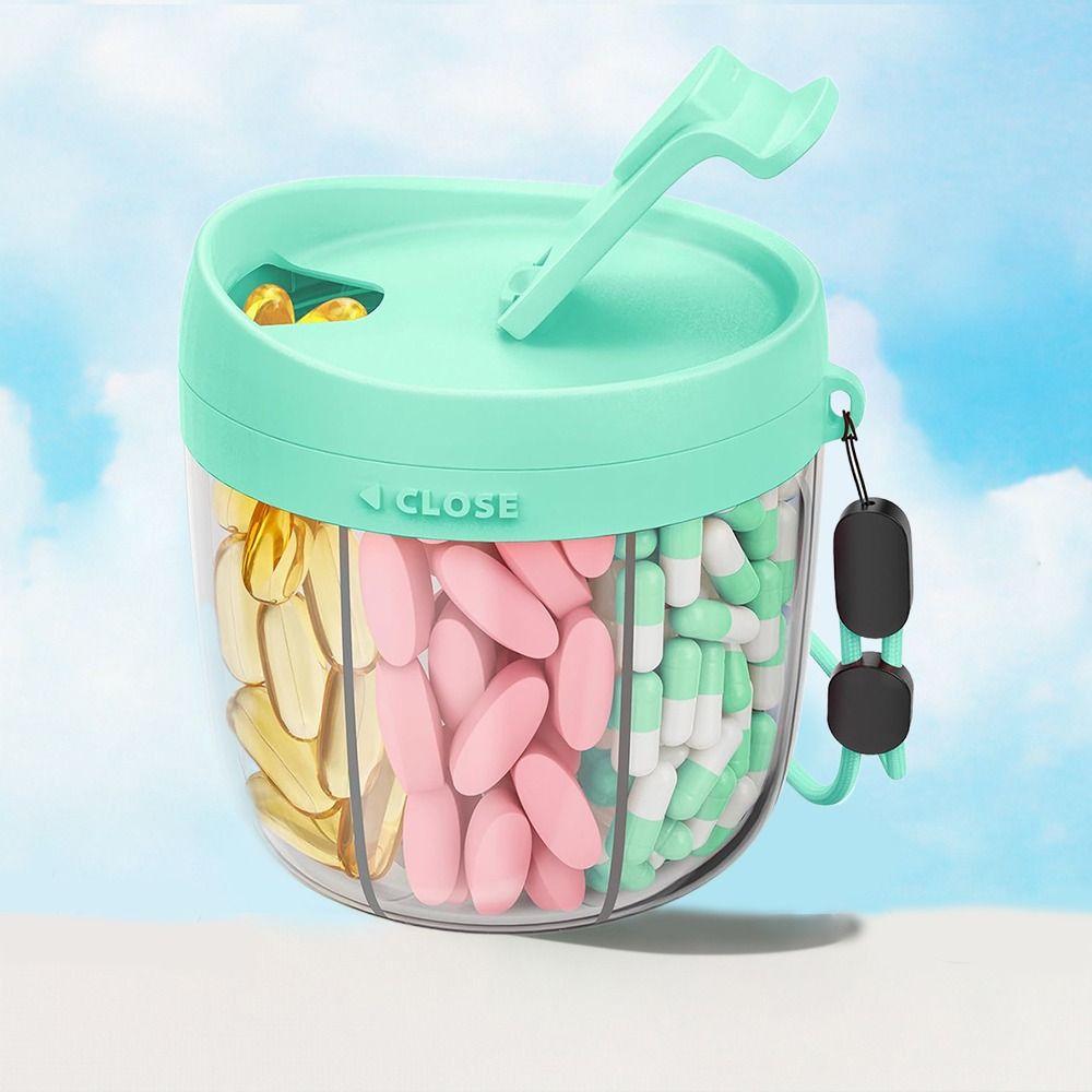 With 7 Large Compartments Pill Container Pill Bottle Organizer  for Travel Supplement Organizer