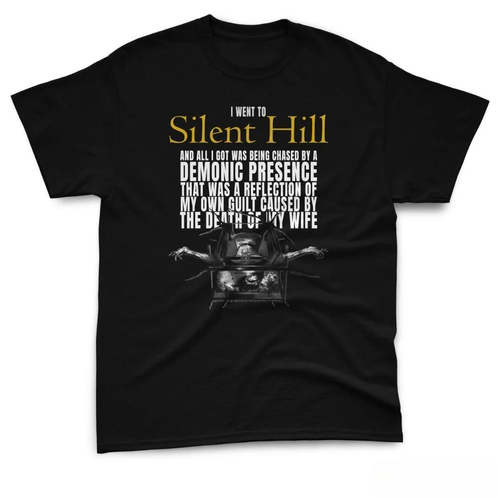 2026 Funny S-Silent Hill 2 Videogame Black Retro Gaming T-Shirt Tee Men Women Holiday Casual Short Sleeve Tee Top Loose T-shirt