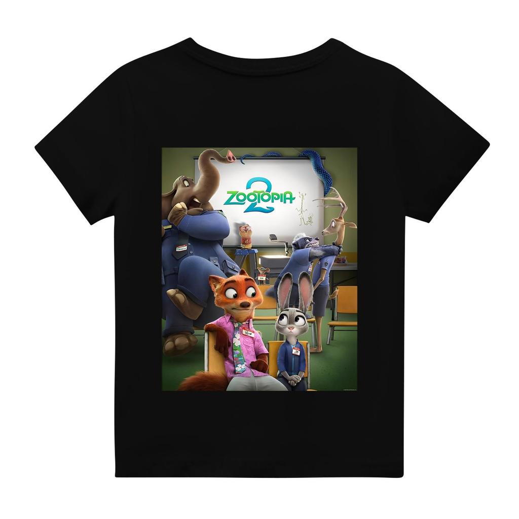 Children's Casual Fashion Cartoon Print Short-sleeved T-shirt Top