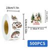 500Pcs/roll Merry Christmas Stickers Cartoon Laptop Phone Cafe Luggage Bicycle Cartoon Words Streetwear Waterproof Sticker