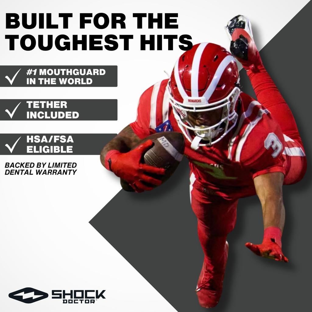 Shock Doctor Gel Max Mouthguard, Durable Protection & Custom Fit, Adult & Youth