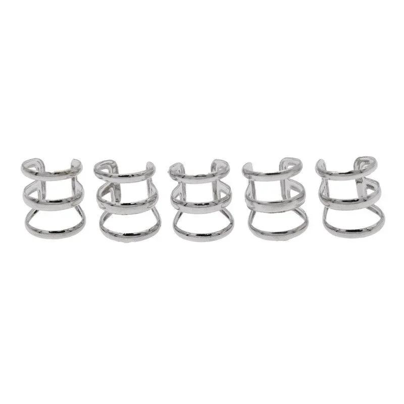 1pc Simple Fashion Accessories Creative Gifts Dreadlock Beads Dread Hair Braid Cuff Tube Clip Adjustable Hair Rings Set Decor