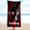 1PC Custom Name American Football Player Beach Towel Highly Absorbent And Sand-Resistant Towel for Swimming, Pool, Yoga, And Travel Lightweight