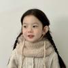Thickened Hooded Scarf Hat Fluffy Neck Warmer Hat Dog Ear Cap Kids Winter Beanie  Toddlers