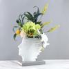 Abstract Face Vase Decorative Head Boho Resin Minimalism Planter Pot Flower