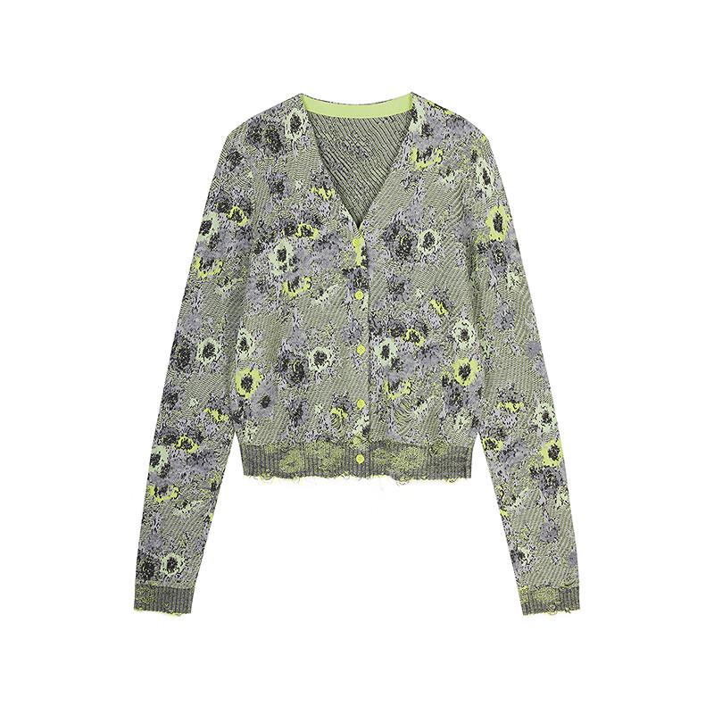 JNBY 2025 Spring V-Neck Cotton Knit Sweater