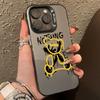 Personalized Graffiti Teddy Bear Phone For iPhone 16 15 14 13 12 11 Pro Max Shockproof Hard Matte Back Cover Case Funda