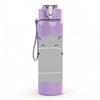 1 PZ Semplice Ippopotamo Grigio Cartone Animato Busto 750ml Colore Plastica Borraccia Sportiva Tappo Flip-Top Anti-perdita Per Sport Ufficio Uso Domestico