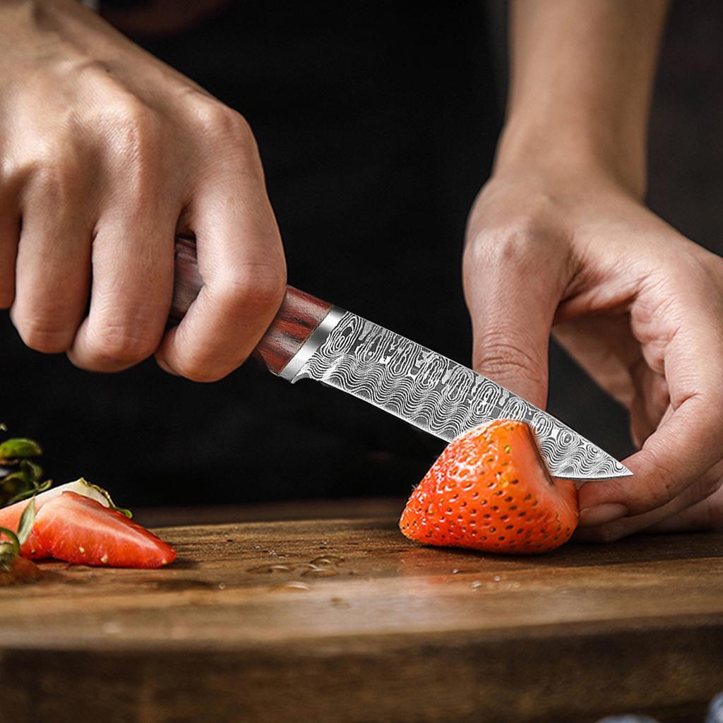 Portable Peeling Knife Mini Chef Barbecue Meat Cleaver Daily Paring Knives Kitchen with Sheath