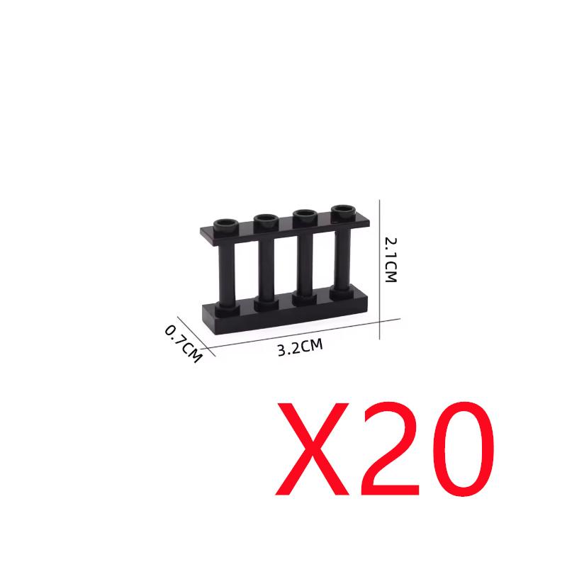 MOC City Architecture Building Blocks Basic Accessories Fences Stairs Houses Gardens Tree Trunks Bricks Compatible Toy Gift X031