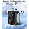 AI Portable Waist Fan, 6-Speed 16000RPM Strong Turbo Airflow, 40H Max Cooling Battery Powered Personal Fan Rechargeable, Hands-Free Shirt/Belt/Neck