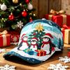 New Christmas Hat Digital Printing Fashion Bent Bend Baseball Cap Retro Baseball Cap