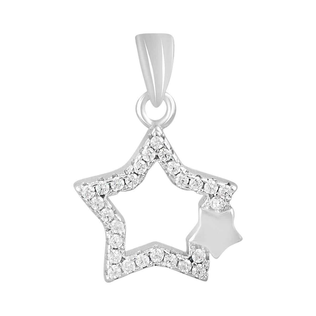 

Срібна каблучка з фіанітами. (2128625) білий