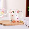 Export Double Cup Real Flower Dried Flower High Borosilicate Glass High Value Milk Cup Juice Cup Coffee Cup