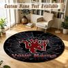Round Rug Custom NameManchester United Pattern Non Slip Carpet Home Floor Decor