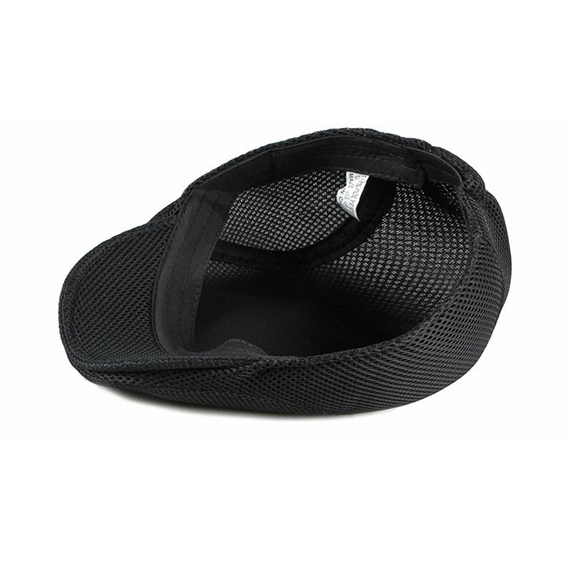 Spring Summer Men Berets Hats Breathable Mesh Newsboy Caps Outdoor Sun Hats Flat Cap Adjustable Caps
