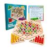 "TAETOE Educational Toy" Board Game, Wooden, Geometric Chain Triangle Go, Chess, 2-4 People, Family Game, Chess Toy, Children, Puzzle Game, Elderly,