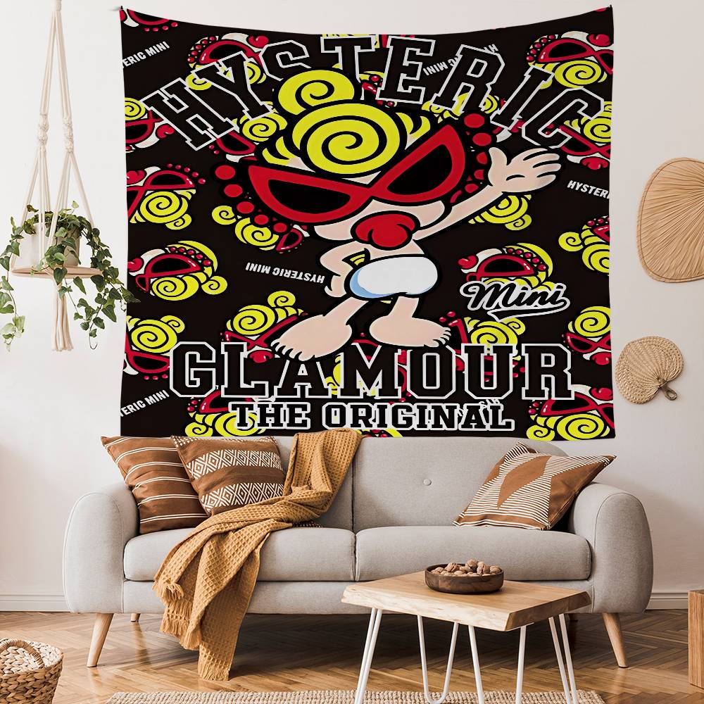 Japan Fashion Hysteric Mini Printed Large Wall Tapestry Hanging Tarot Hippie Wall Rugs Dorm Art Home Decor