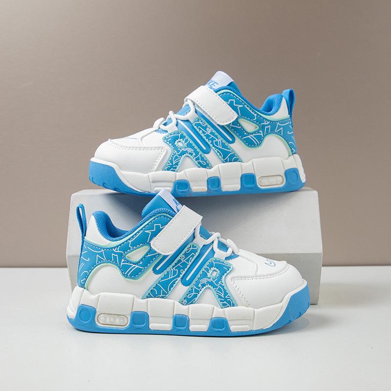 2025 Autumn Men's & Children's Non-slip Leather Sports Shoes: Korean Style, Soft Sole, Casual Dad Shoes