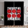 Radiohead Cortinas para Dormitorio Cortinas Modernas para Sala de Estar 2 Piezas Decoración de Halloween Visillos Cortina Blackout Separador Niño