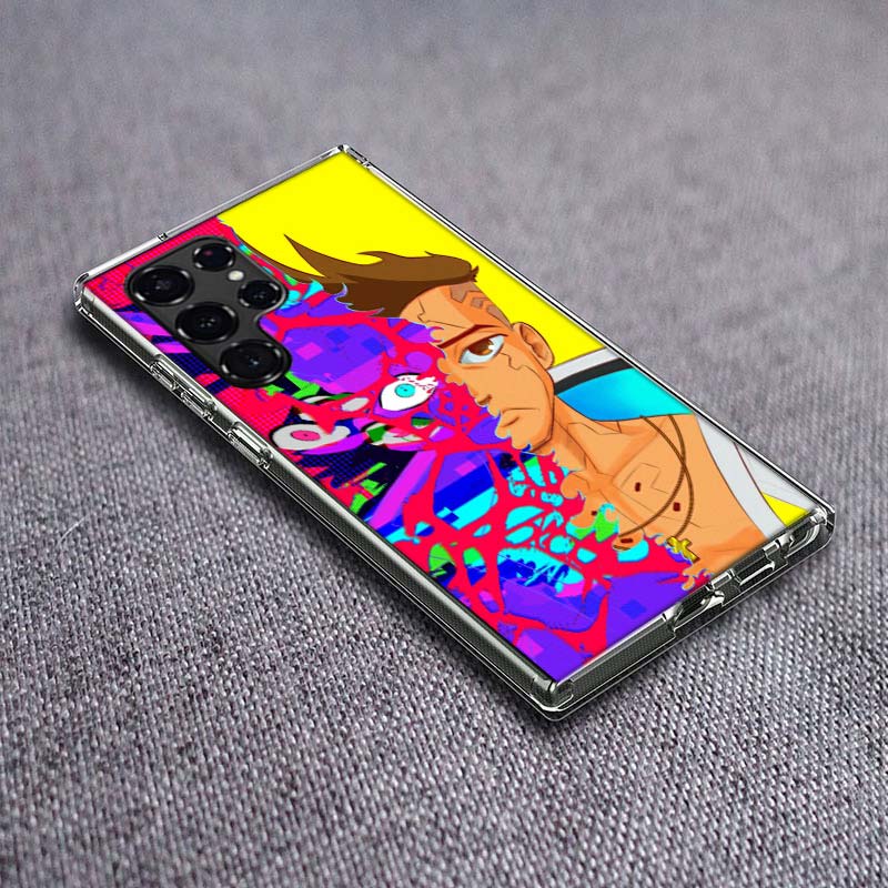 E-Edgerunners Cartoon C-Cyberpunk Phone Case For Samsung Galaxy S24 S23 S21 S20 FE S22 S26 Ultra S25 Edge S10 Plus Cover Clear T