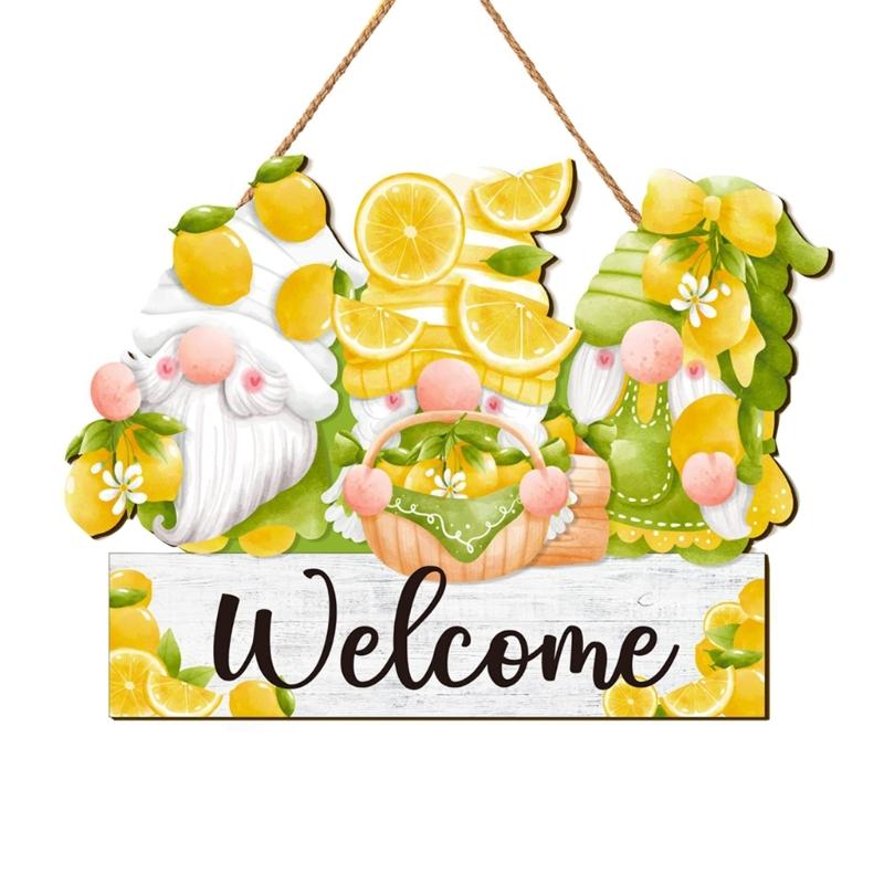 

Hello Spring Woods Sign Dwarfs Spring Wood Hangings Sign Festival Welcoming Wall & Doors Decorations Gift for Familys 1