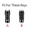 AABKR1 Zinc Alloy Leather Car Key Case for Porsche Cayenne 718 MACAN Panamera 911 Macan Boxster Cayman Cayenne Macan Keychain Key Case