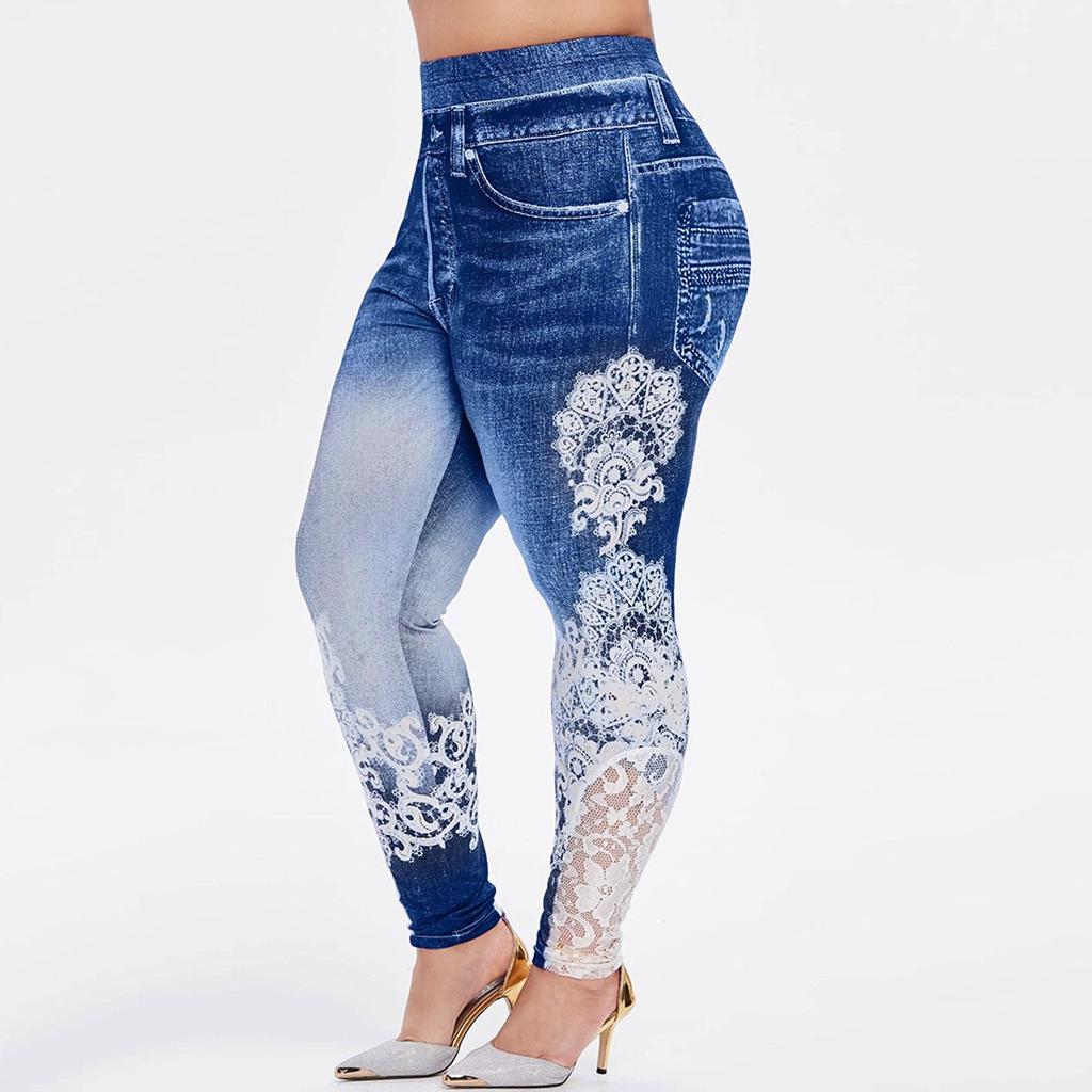 Women Printed Yoga Fitness Leggings Running Gym Stretch Sports Pants Trousers