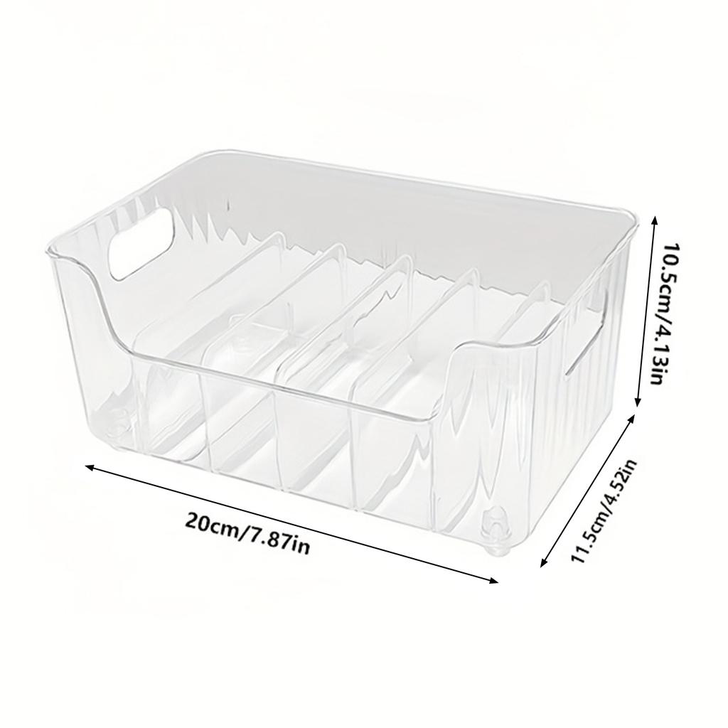 Lebensmittelaufbewahrungsorganizer mit Fächern Geteilte Vorratskammerorganisation und Aufbewahrungsbehälter für Badezimmerarbeitsplatte Büro Klassenzimmer